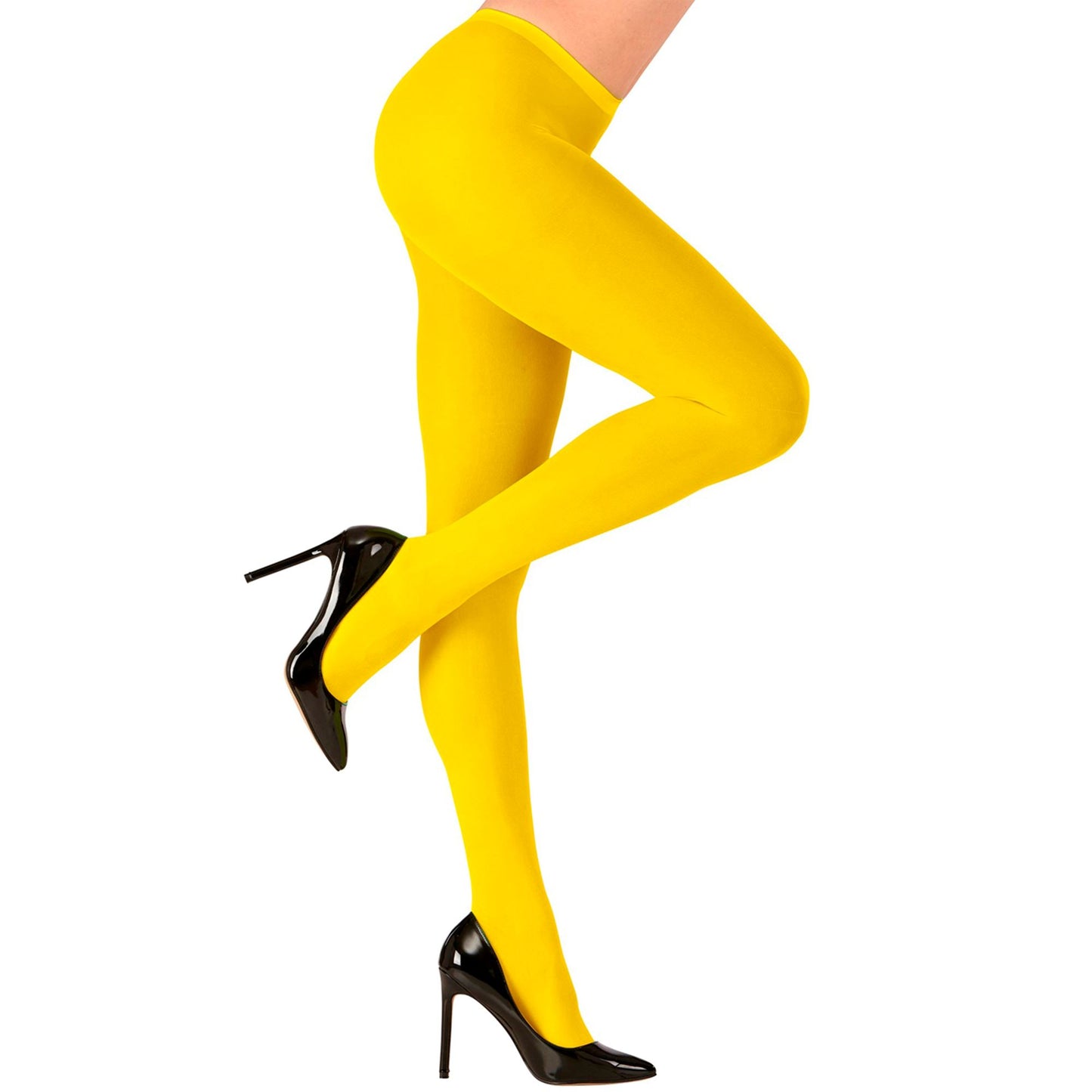 "NEON GELBE STRUMPFHOSE" 40 DEN – Detailansicht
