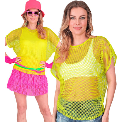 "NEON GELBES NETZSHIRT" – Vorderansicht
