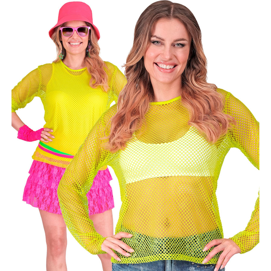 "NEON GELBES NETZSHIRT" – Vorderansicht