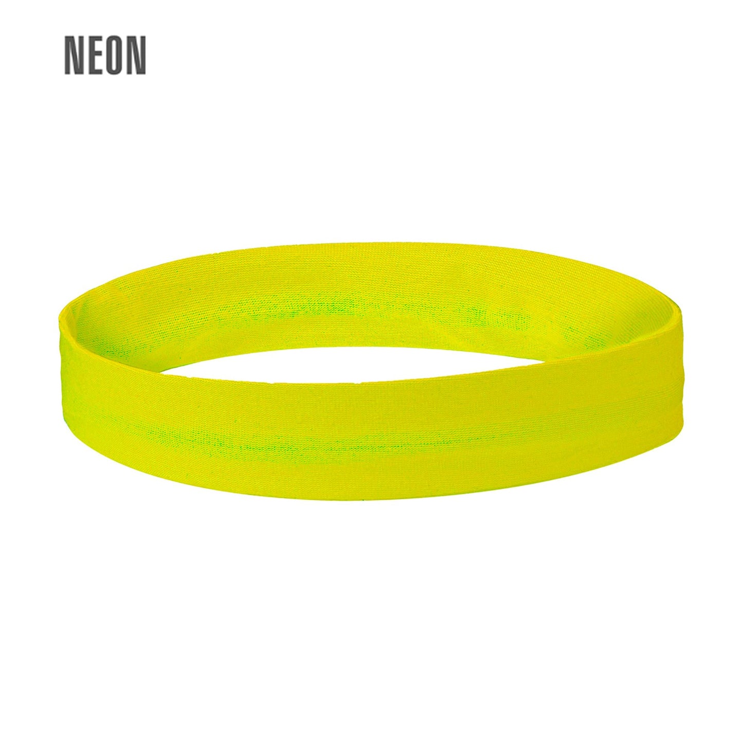 "NEON GELBES STIRNBAND" – Vorderansicht