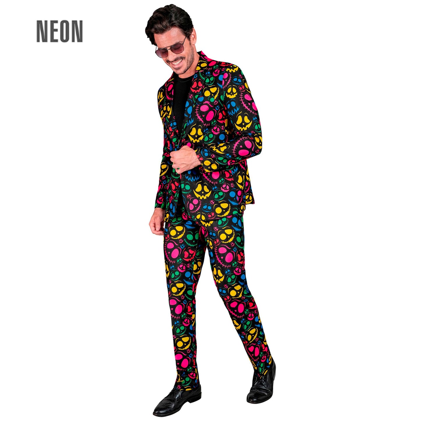 "NEON GESPENSTER PARTY FASHION ANZUG" (Jackett, Hose) – Vorderansicht