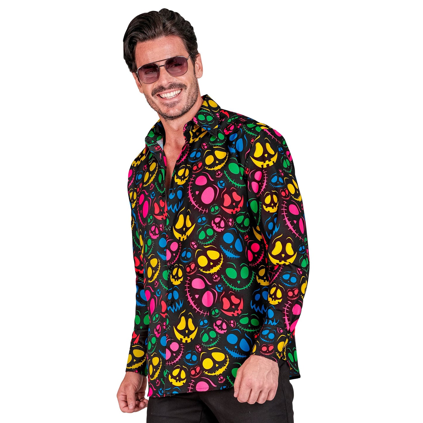 "NEON GESPENSTER PARTY FASHION HEMD" (Hemd) – Detailansicht
