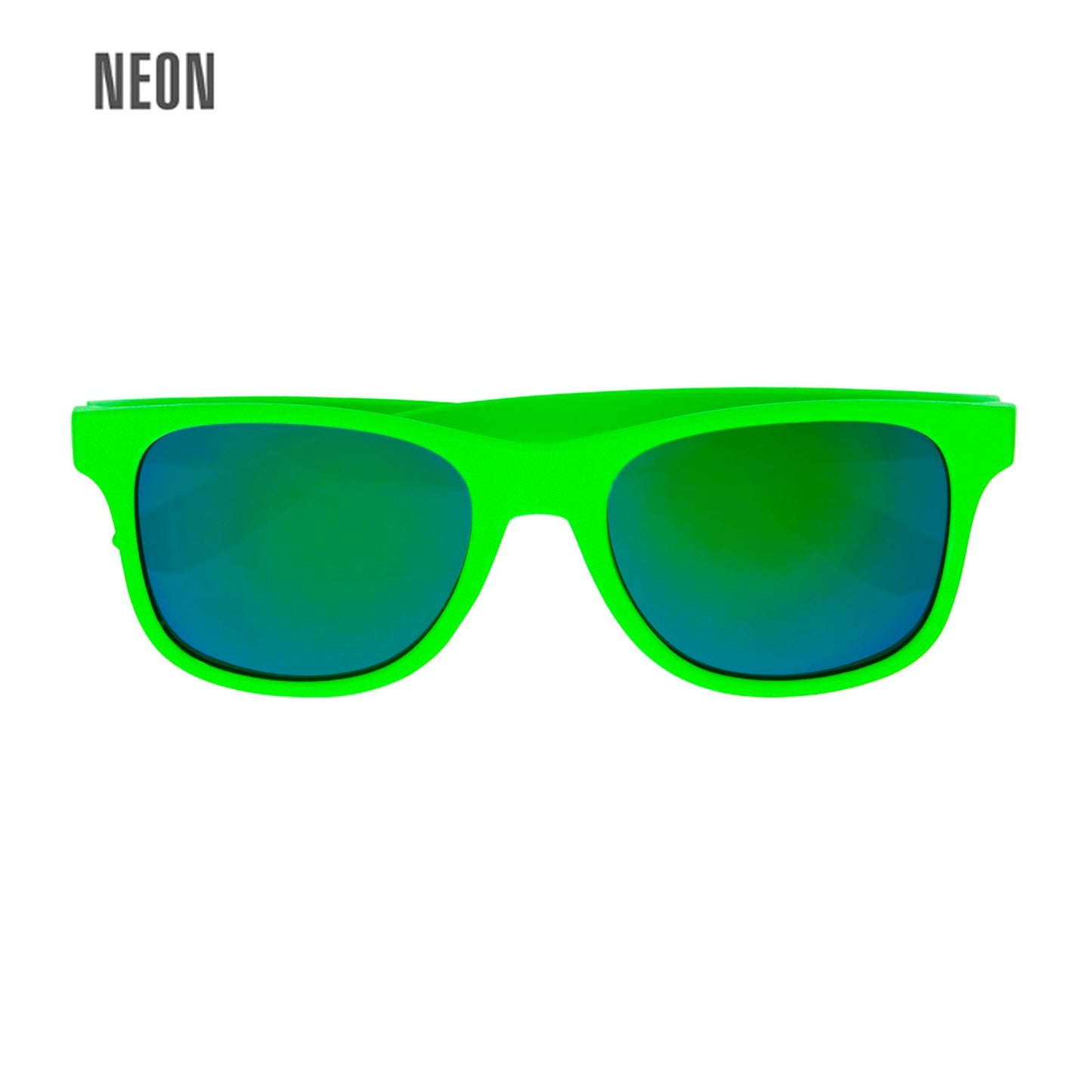 "NEON GRÜNE 80er JAHRE BRILLE MIT GLÄSERN REVO" – Vorderansicht