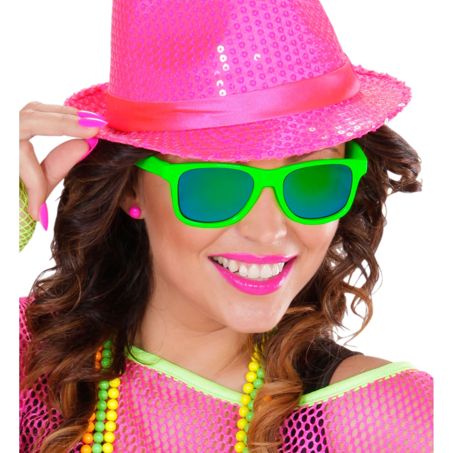 "NEON GRÜNE 80er JAHRE BRILLE MIT GLÄSERN REVO" – Ansicht 4