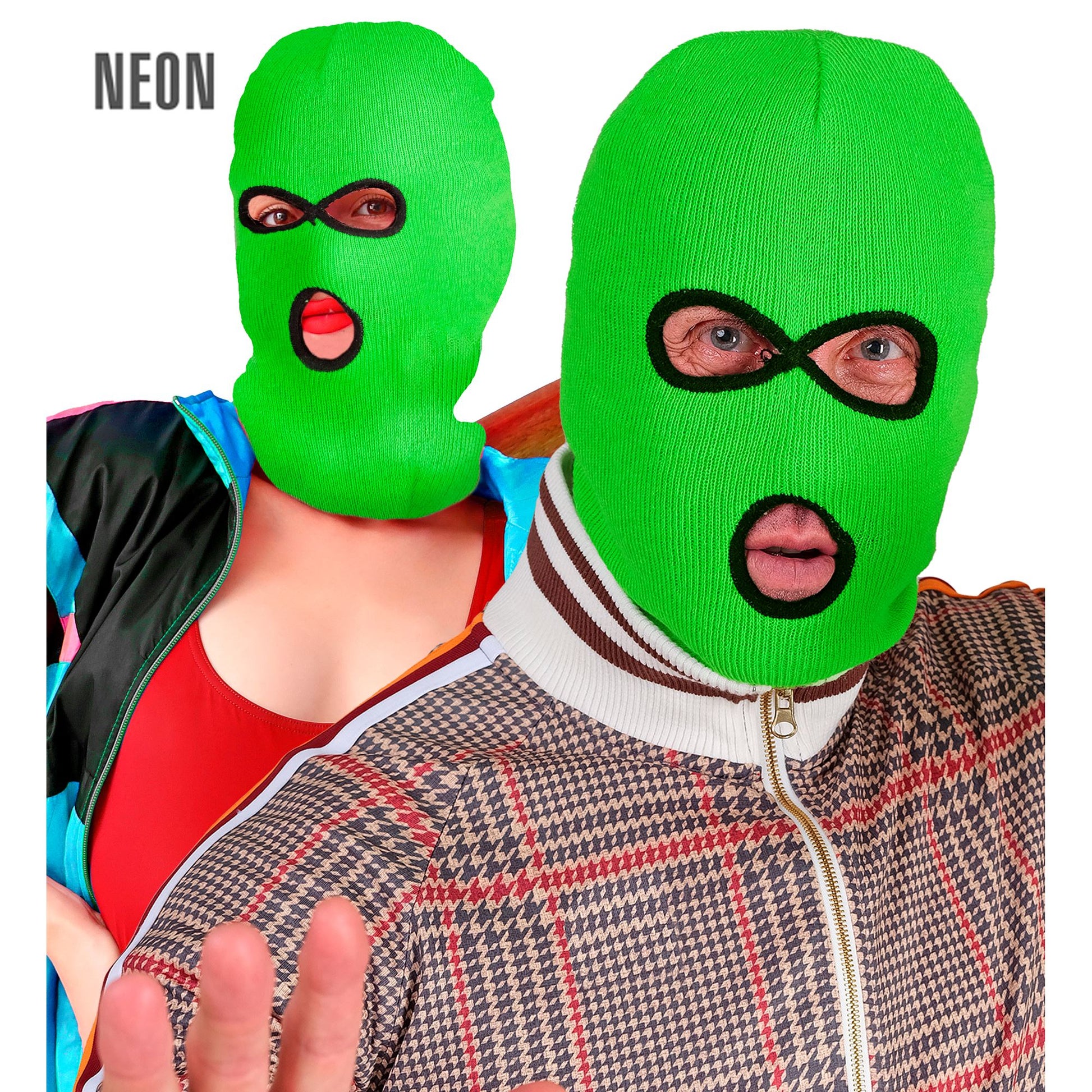 "NEON GRÜNE BALACLAVA MASKE" – Vorderansicht
