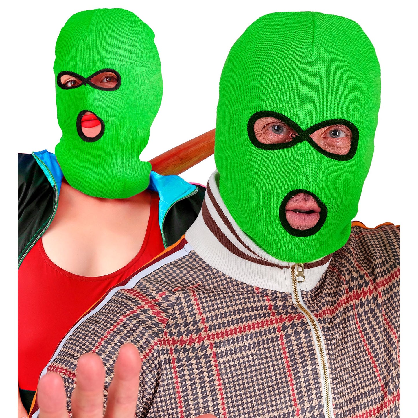"NEON GRÜNE BALACLAVA MASKE" – Detailansicht