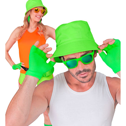 "NEON GRÜNE FINGERLOSE HANDSCHUHE" – Ansicht 3