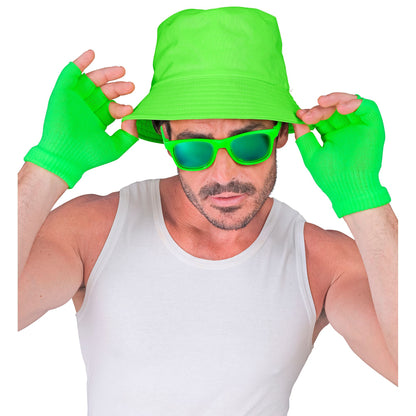 "NEON GRÜNE FINGERLOSE HANDSCHUHE" – Ansicht 4
