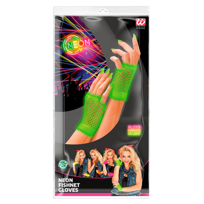 "NEON GRÜNE FINGERLOSE NETZHANDSCHUHE" – Ansicht 3