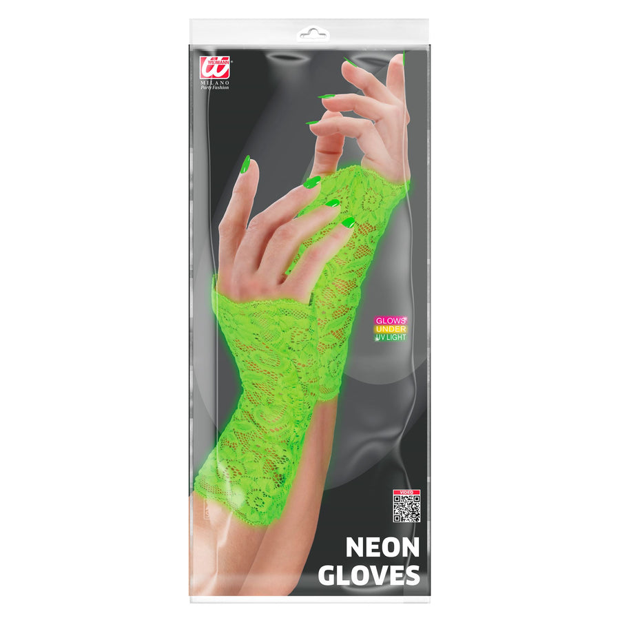 "NEON GRÜNE HANDSCHUHE AUS SPITZE" – Detailansicht