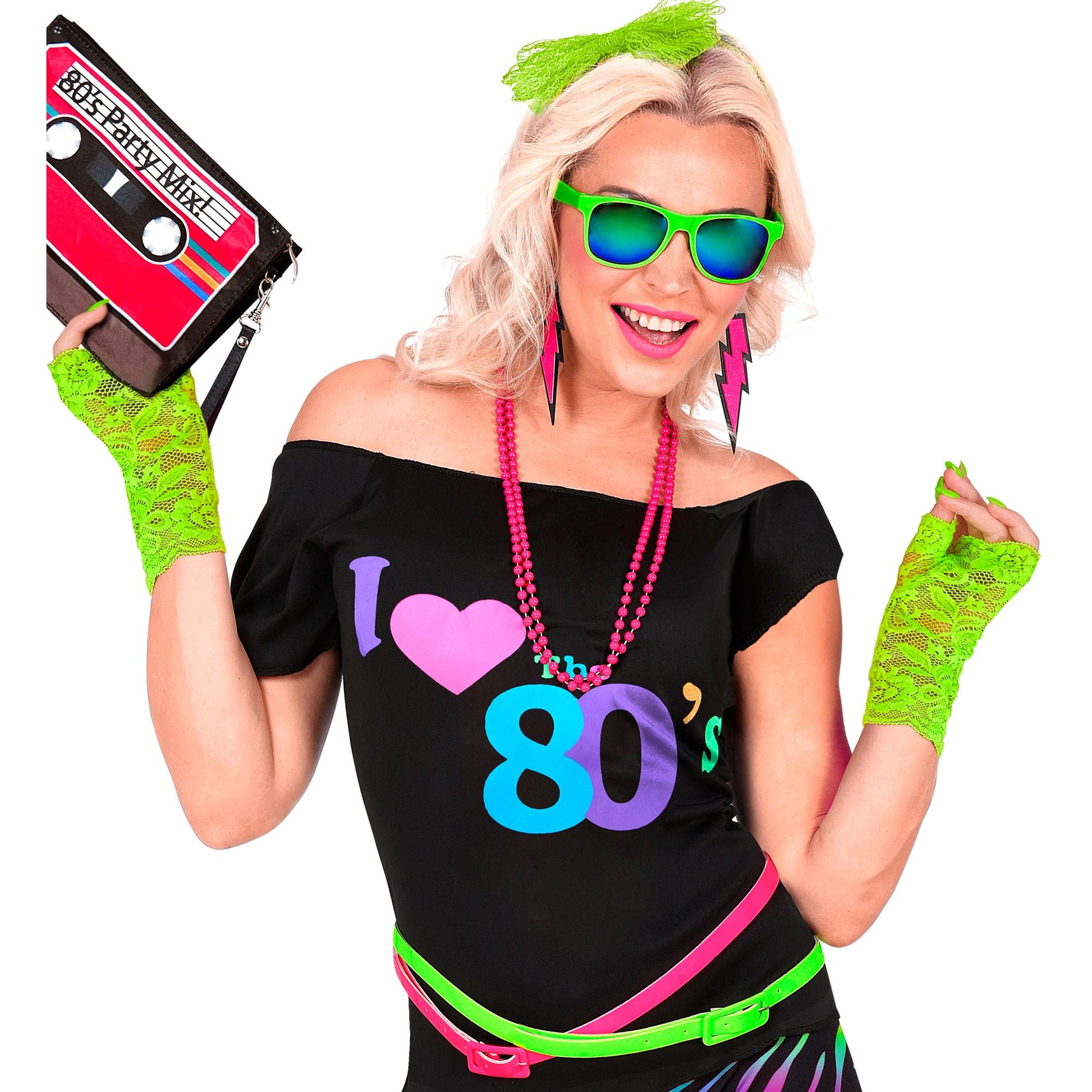"NEON GRÜNE HANDSCHUHE AUS SPITZE" – Ansicht 3