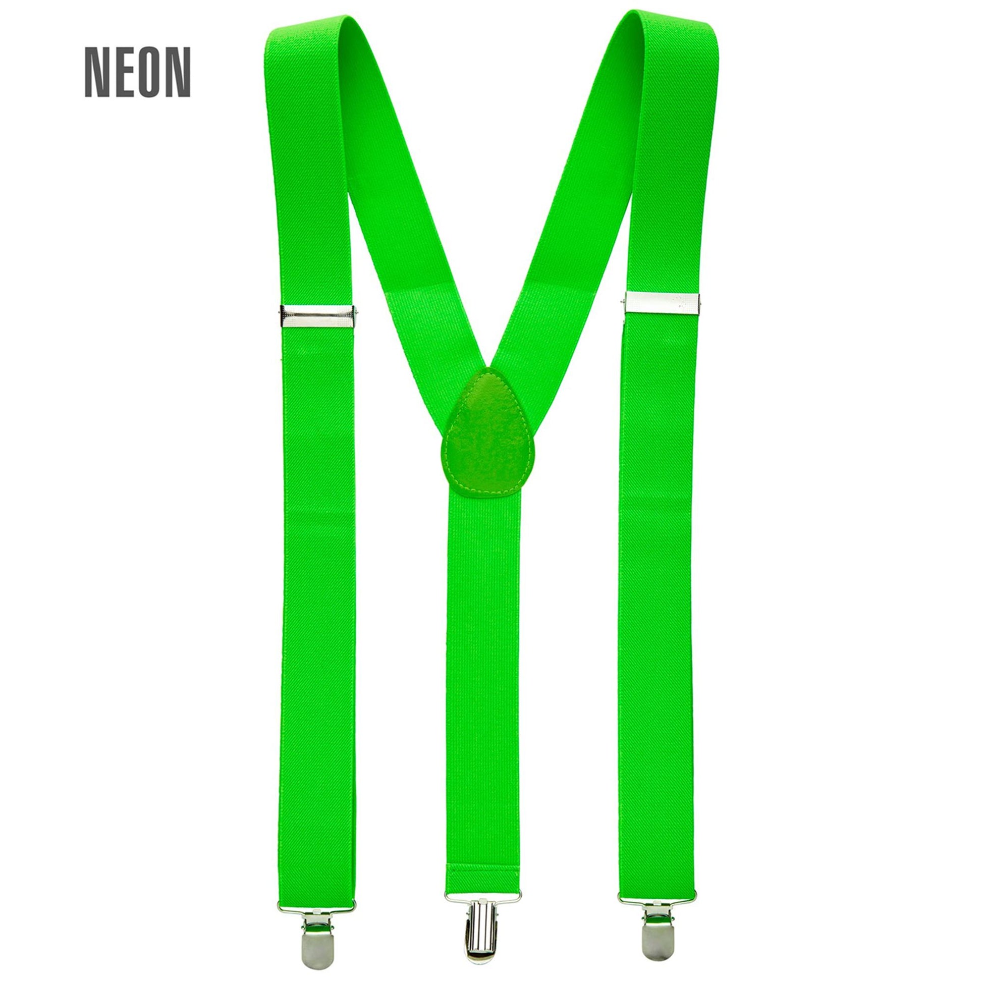 "NEON GRÜNE HOSENTRÄGER" – Vorderansicht