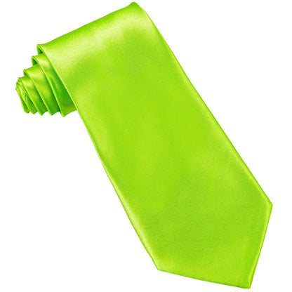 "NEON GRÜNE KRAWATTE" aus Satin – Detailansicht
