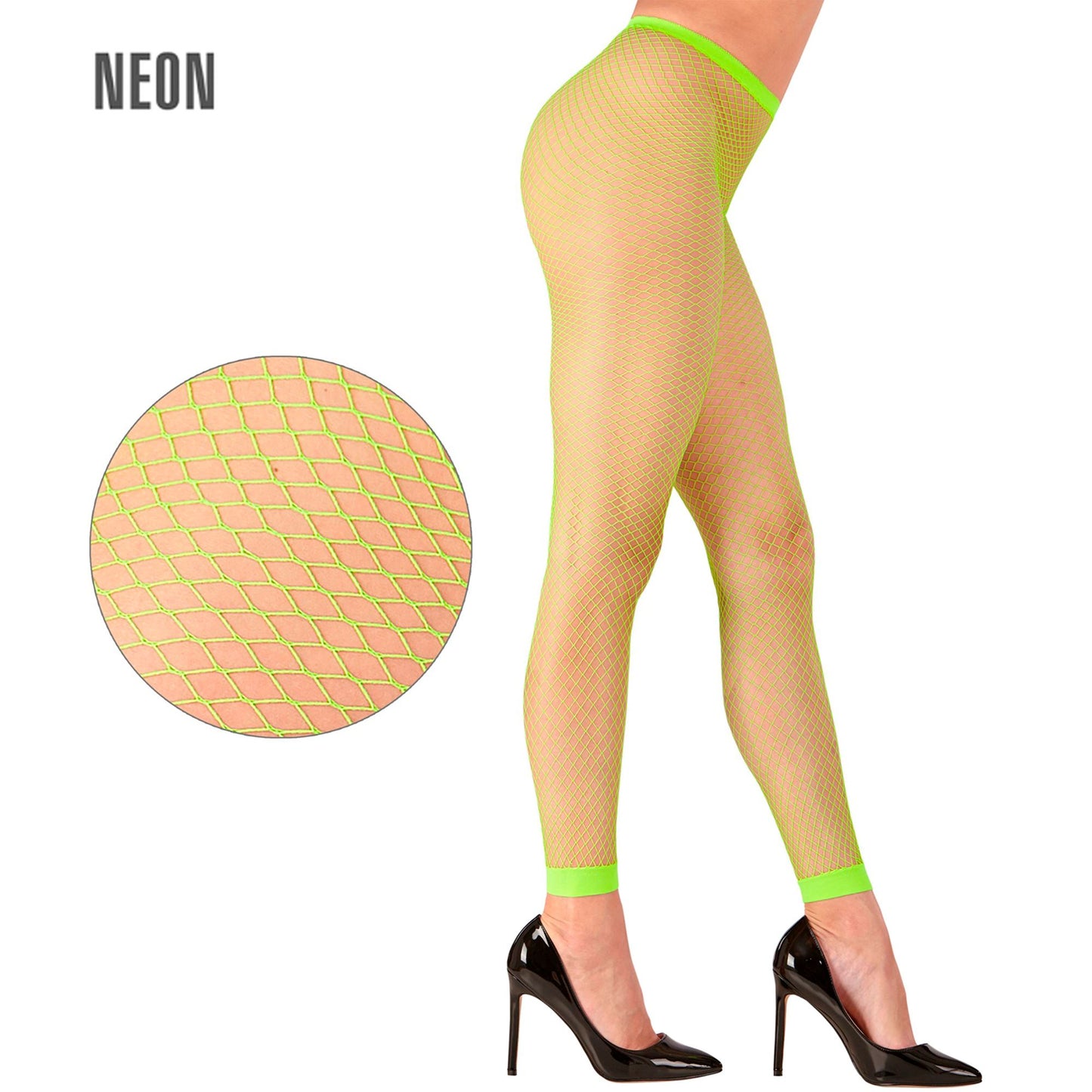 "NEON GRÜNE NETZ LEGGINGS" – Vorderansicht
