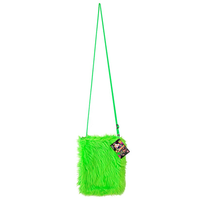"NEON GRÜNE PLÜSCH HANDTASCHE" – Ansicht 3
