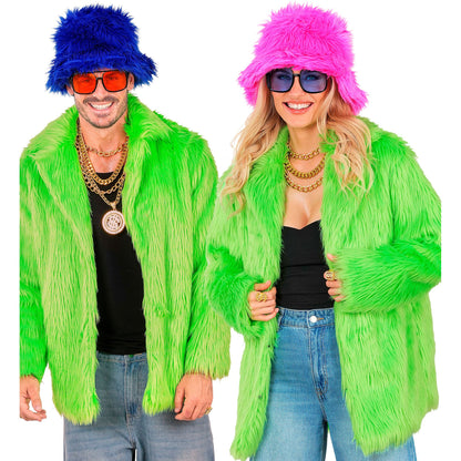 "NEON GRÜNE PLÜSCHJACKE" – Ansicht 5
