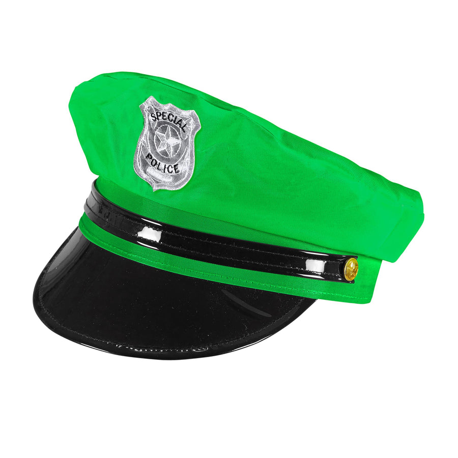 "NEON GRÜNE POLIZEIMÜTZE" – Vorderansicht