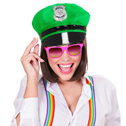 "NEON GRÜNE POLIZEIMÜTZE" – Detailansicht