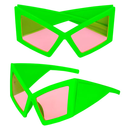 "NEON GRÜNE RIESENBRILLE" – Detailansicht