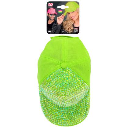 "NEON GRÜNE STRASS BASECAP" – Ansicht 3