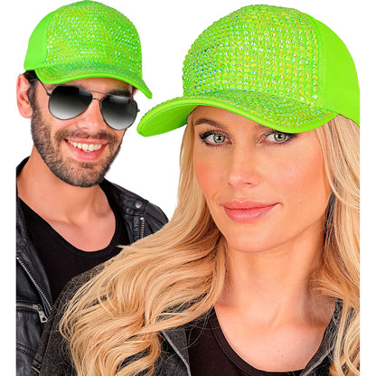 "NEON GRÜNE STRASS BASECAP" – Ansicht 4