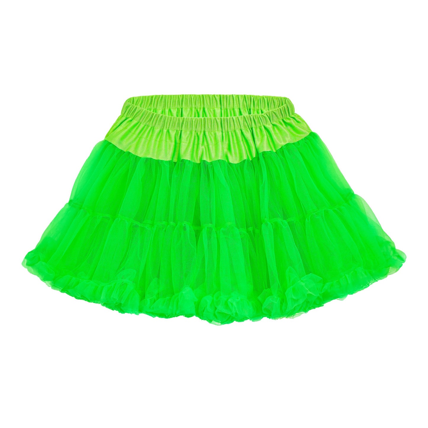 "NEON GRÜNER TUTU PETTICOAT" weicher mehrlagiger Tüll – Ansicht 7