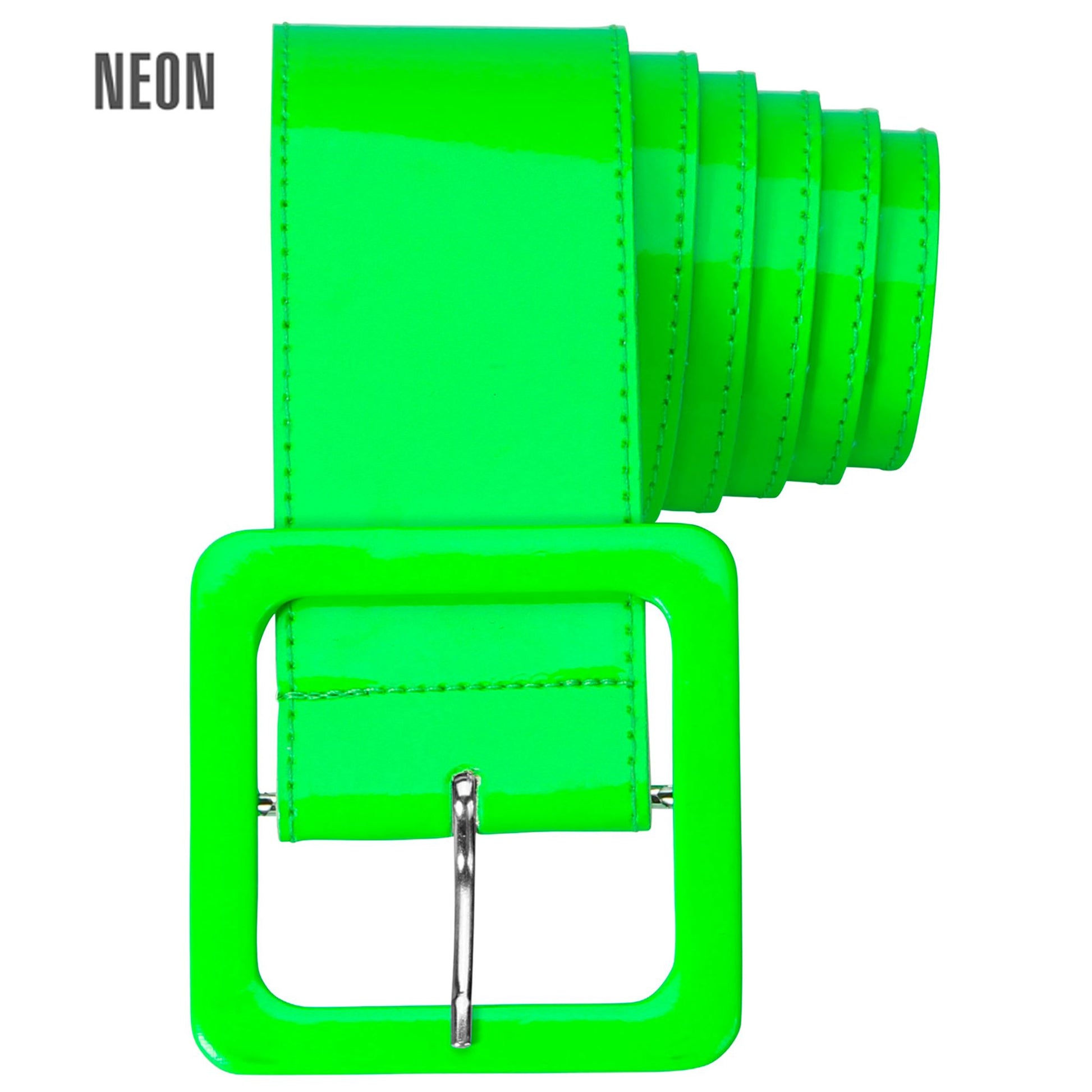 "NEON GRÜNER VINYLGÜRTEL" – Vorderansicht