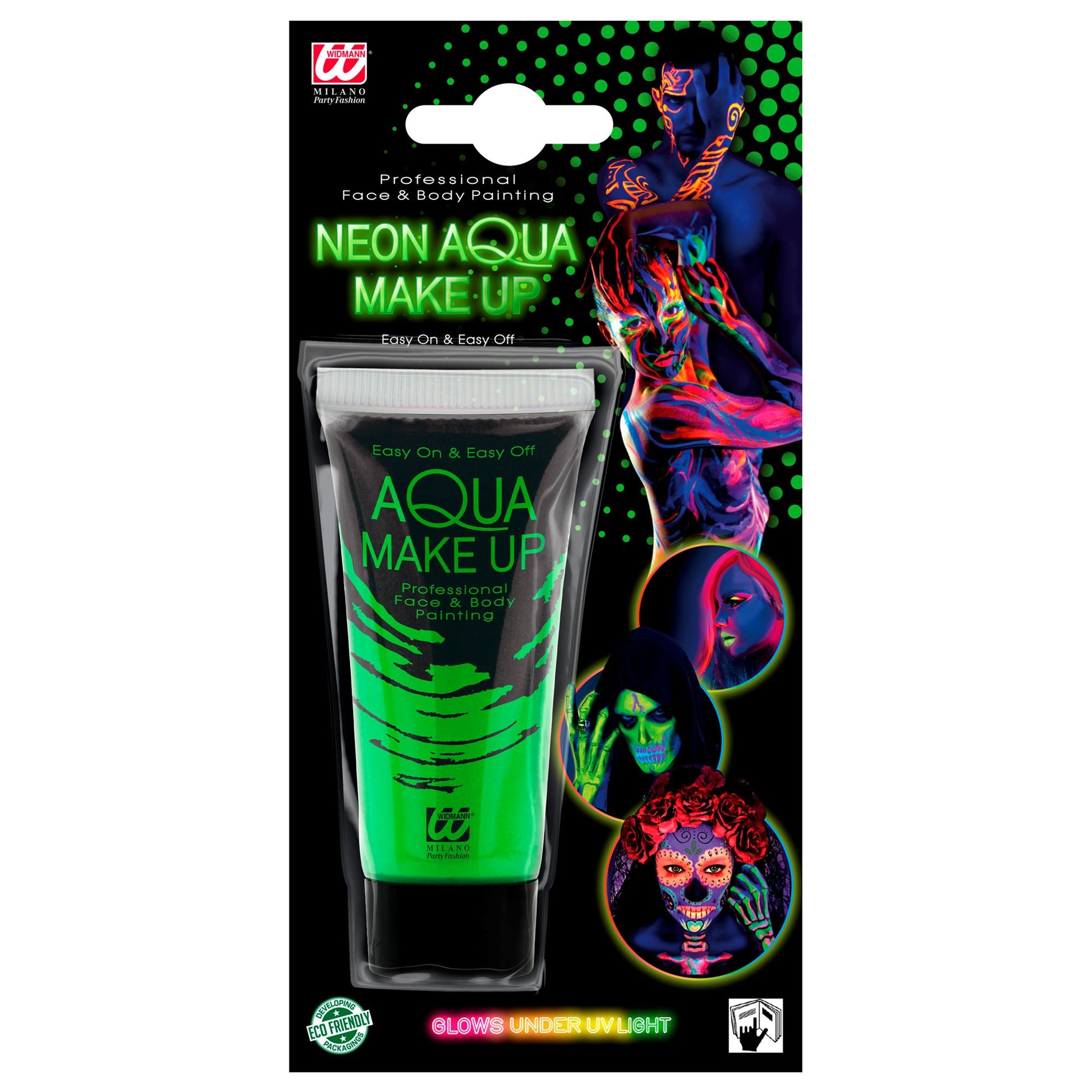 "NEON GRÜNES AQUA MAKE UP IN TUBE" 30 ml – Vorderansicht