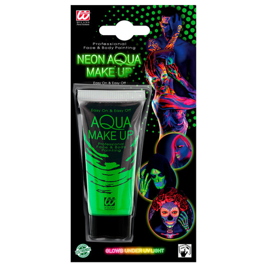 "NEON GRÜNES AQUA MAKE UP IN TUBE" 30 ml – Vorderansicht