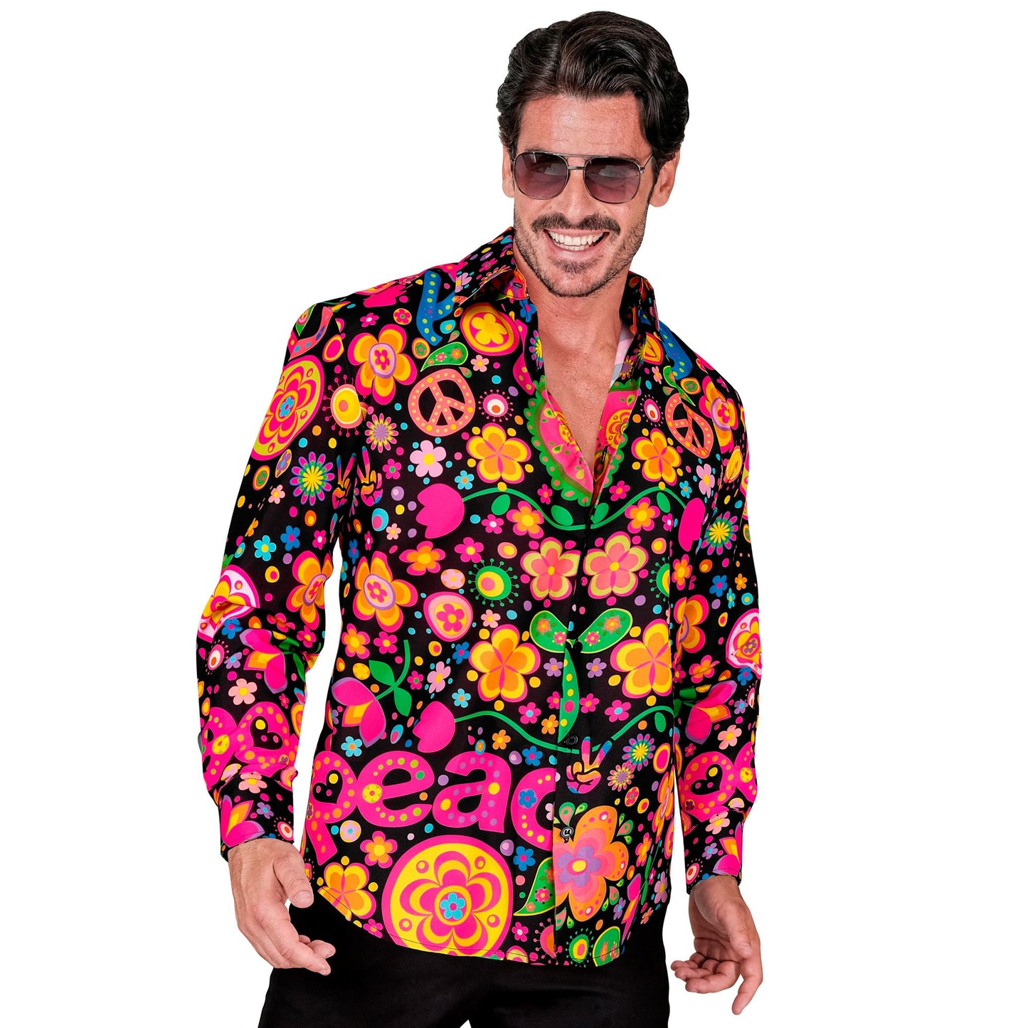 "NEON HIPPIE PARTY FASHION HEMD" (Hemd) – Detailansicht
