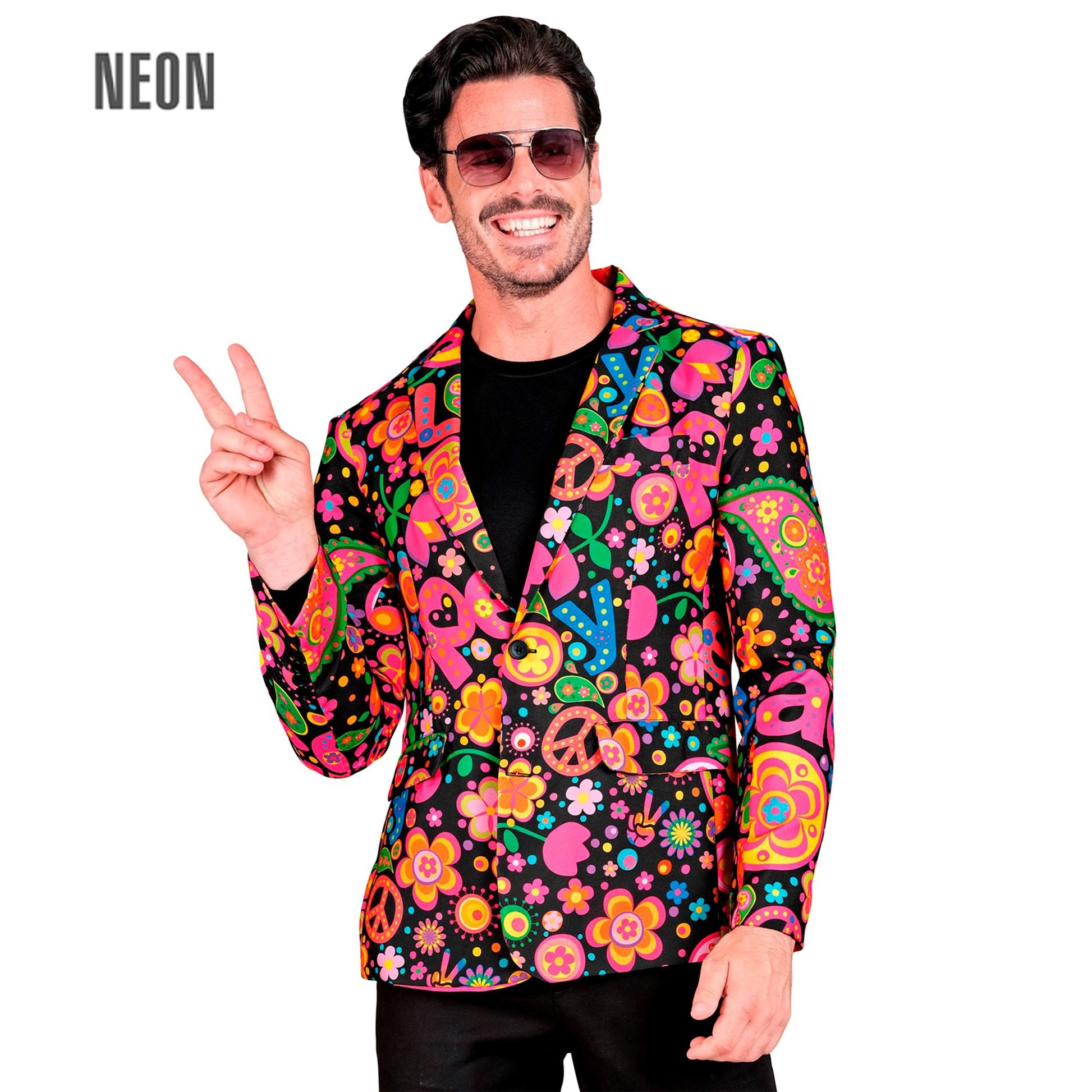 "NEON HIPPIE PARTY FASHION JACKETT" (Jackett) – Vorderansicht