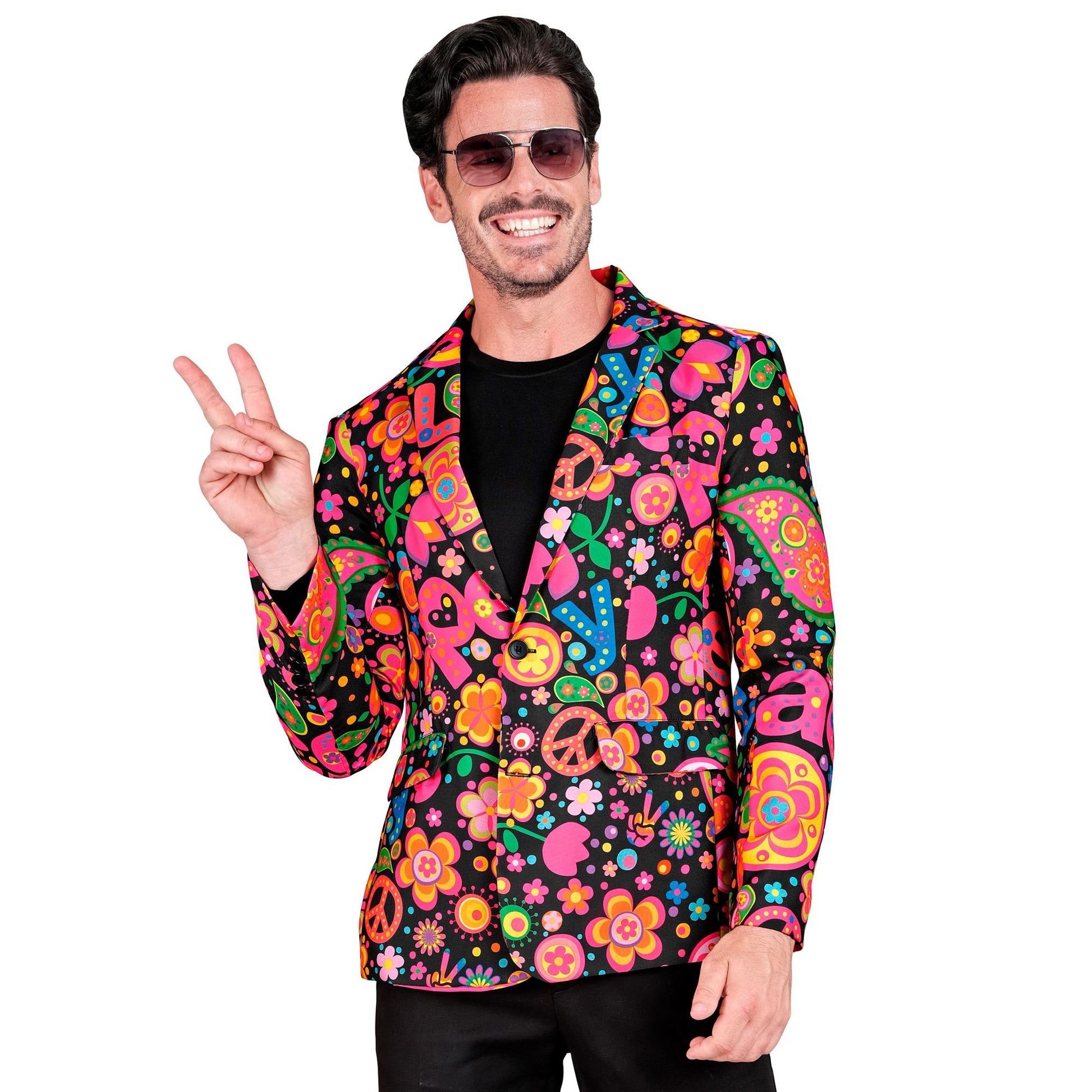 "NEON HIPPIE PARTY FASHION JACKETT" (Jackett) – Detailansicht