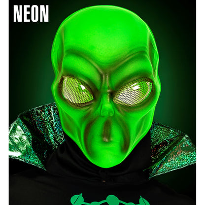 "NEON MASKE ALIEN AUS KUNSTSTOFF" – Detailansicht