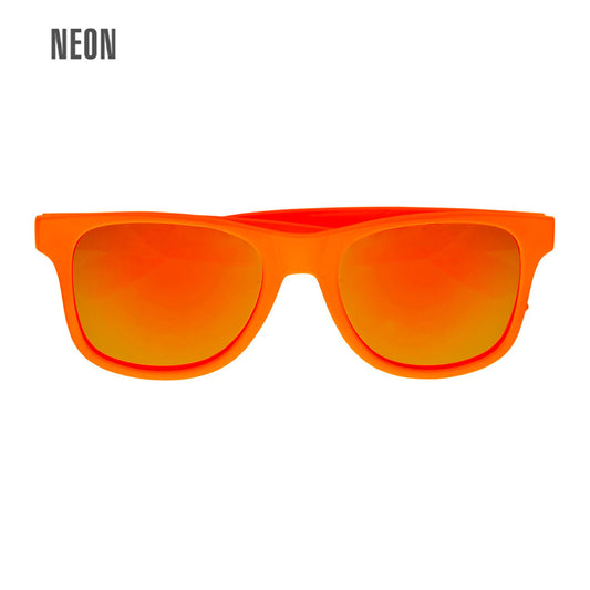 "NEON ORANGE 80er JAHRE BRILLE MIT GLÄSERN REVO" – Vorderansicht