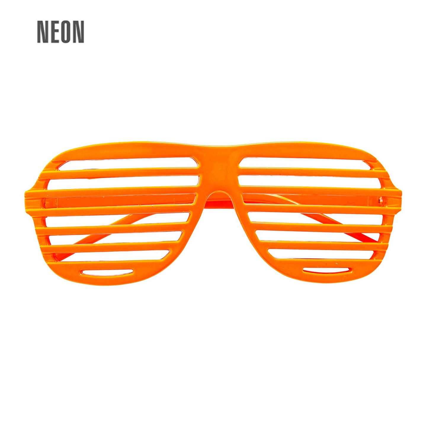 "NEON ORANGENE ATZENBRILLE" – Vorderansicht