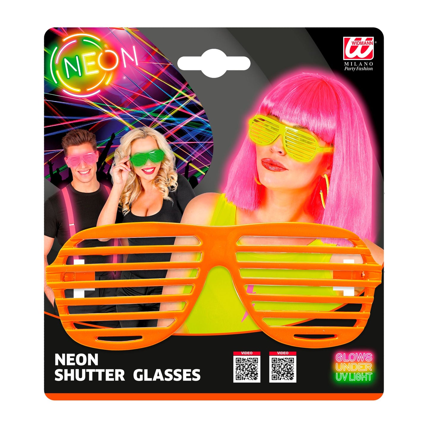 "NEON ORANGENE ATZENBRILLE" – Ansicht 3