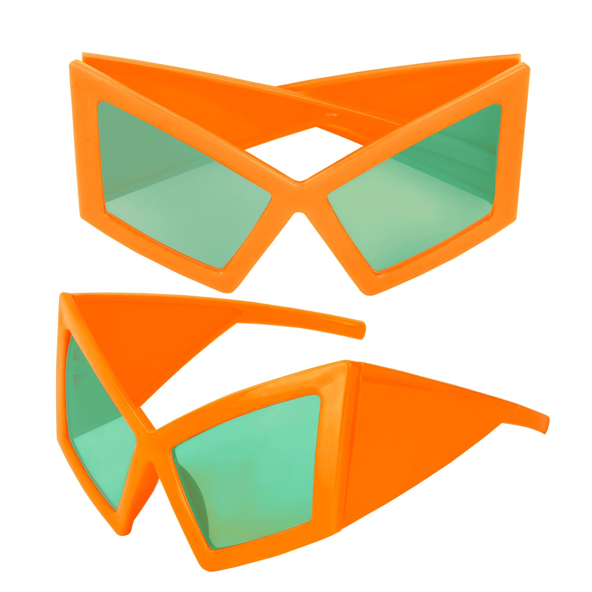 "NEON ORANGENE RIESENBRILLE" – Detailansicht