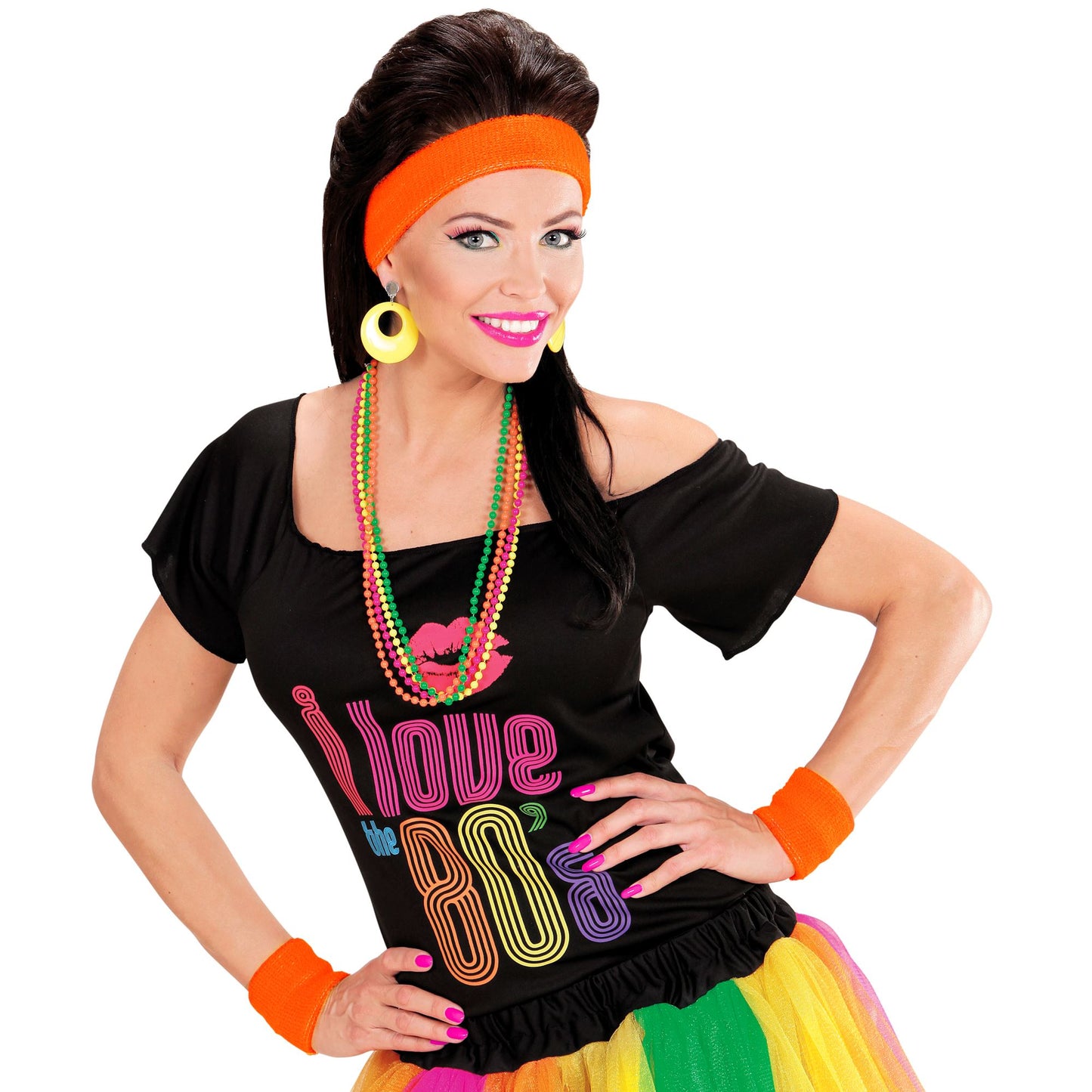 "NEON ORANGENE SCHWEIßBÄNDER" (Stirnband und 2 Armbänder) – Ansicht 5