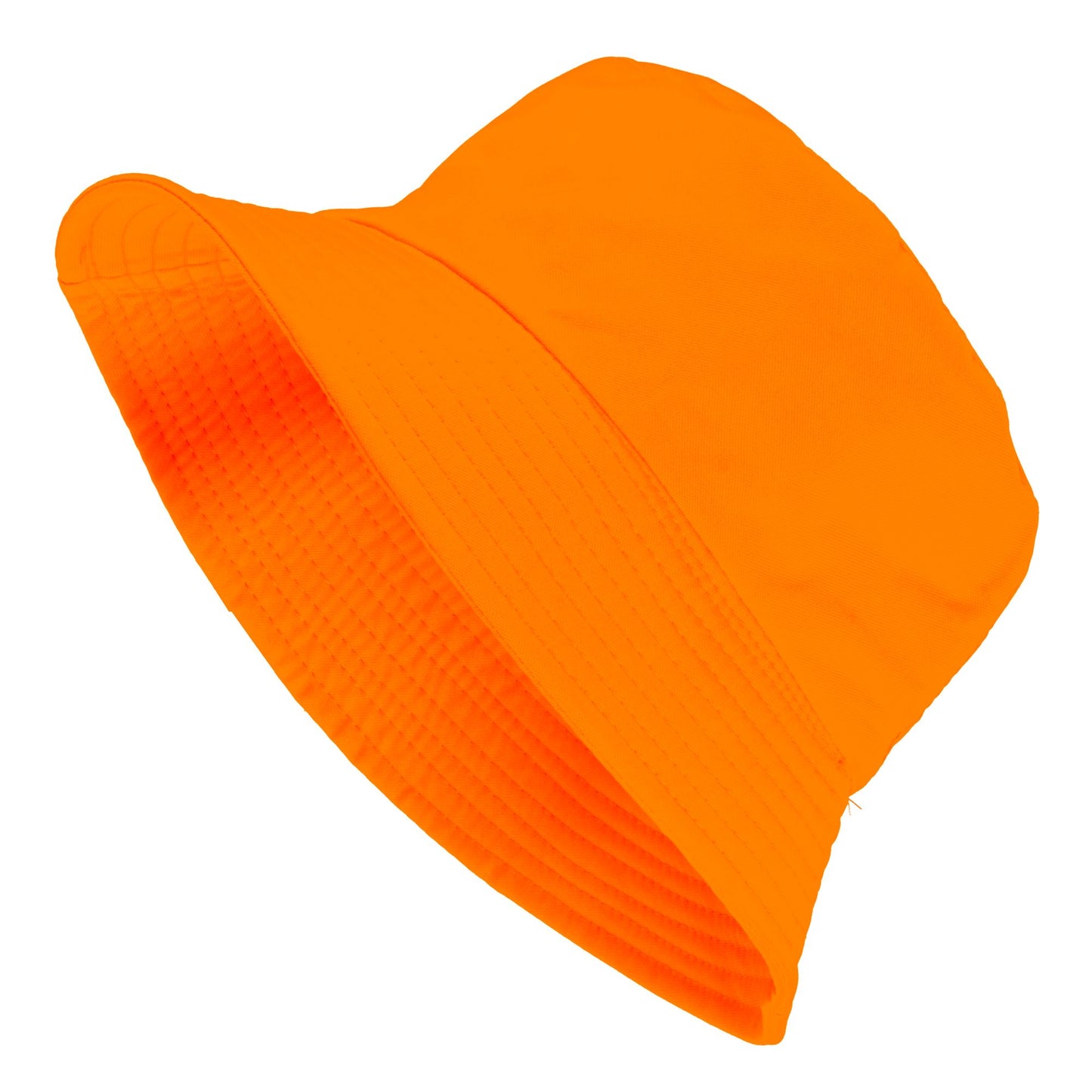 Widmann 80er Neon Orange Bucket Fischerhut – Detailansicht