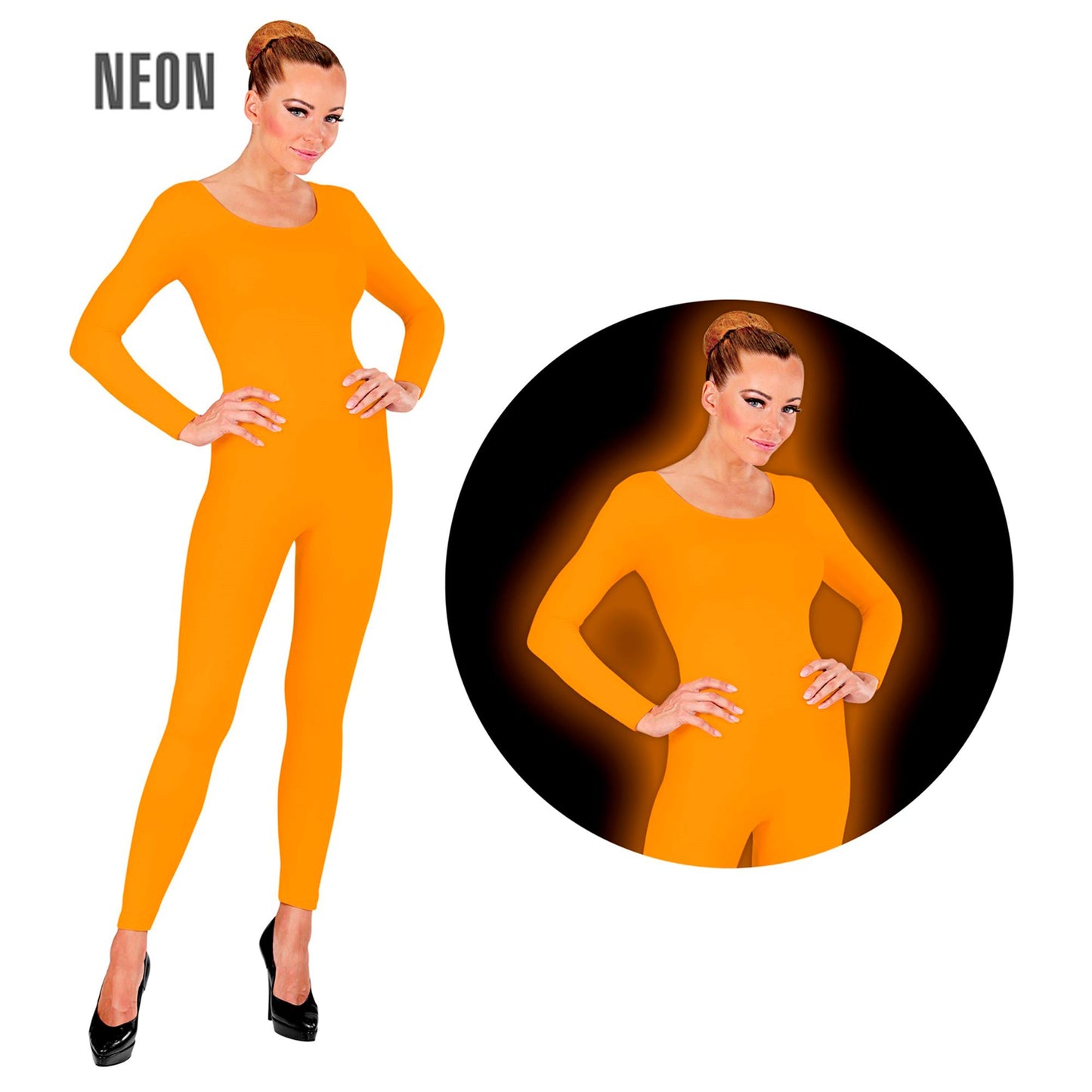 "NEON ORANGENER BODY" – Vorderansicht
