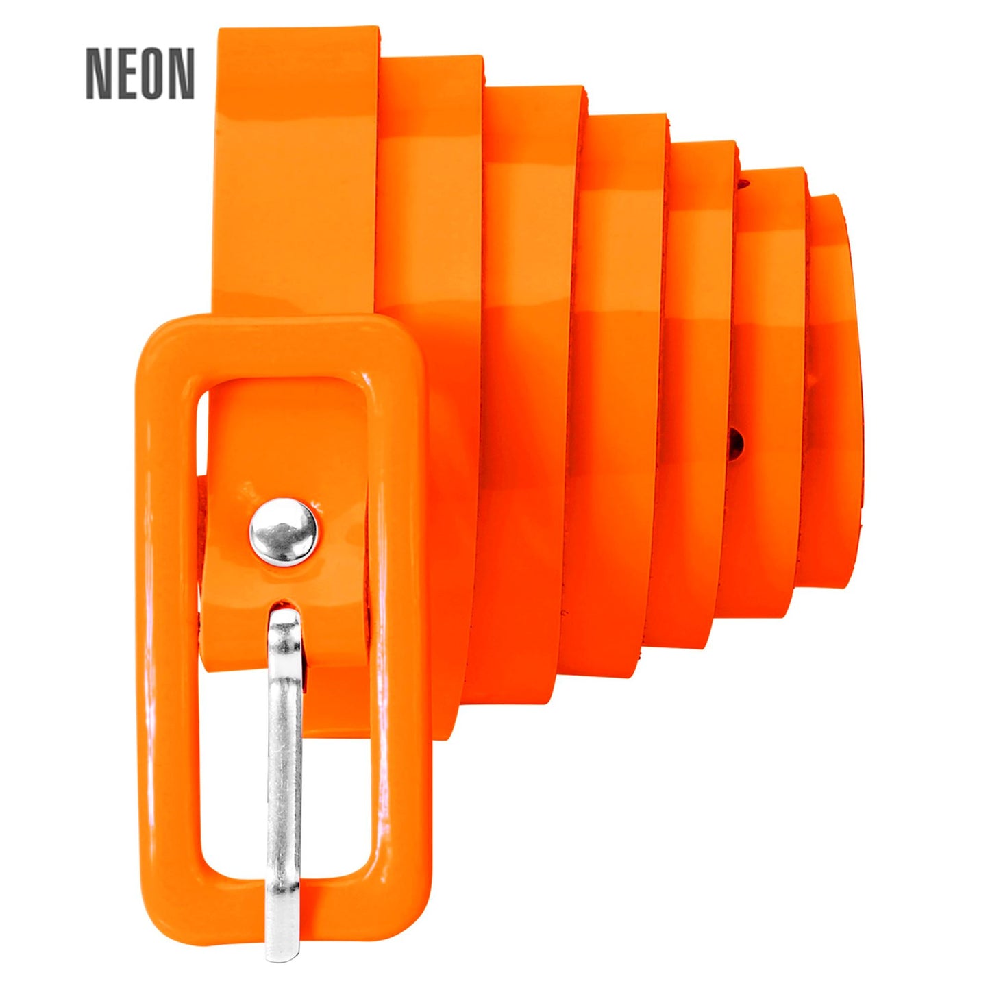 "NEON ORANGENER GÜRTEL" – Vorderansicht