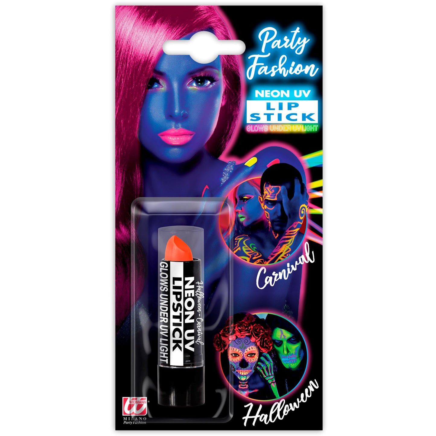 "NEON ORANGENER LIPPENSTIFT" - 6 ml – Vorderansicht