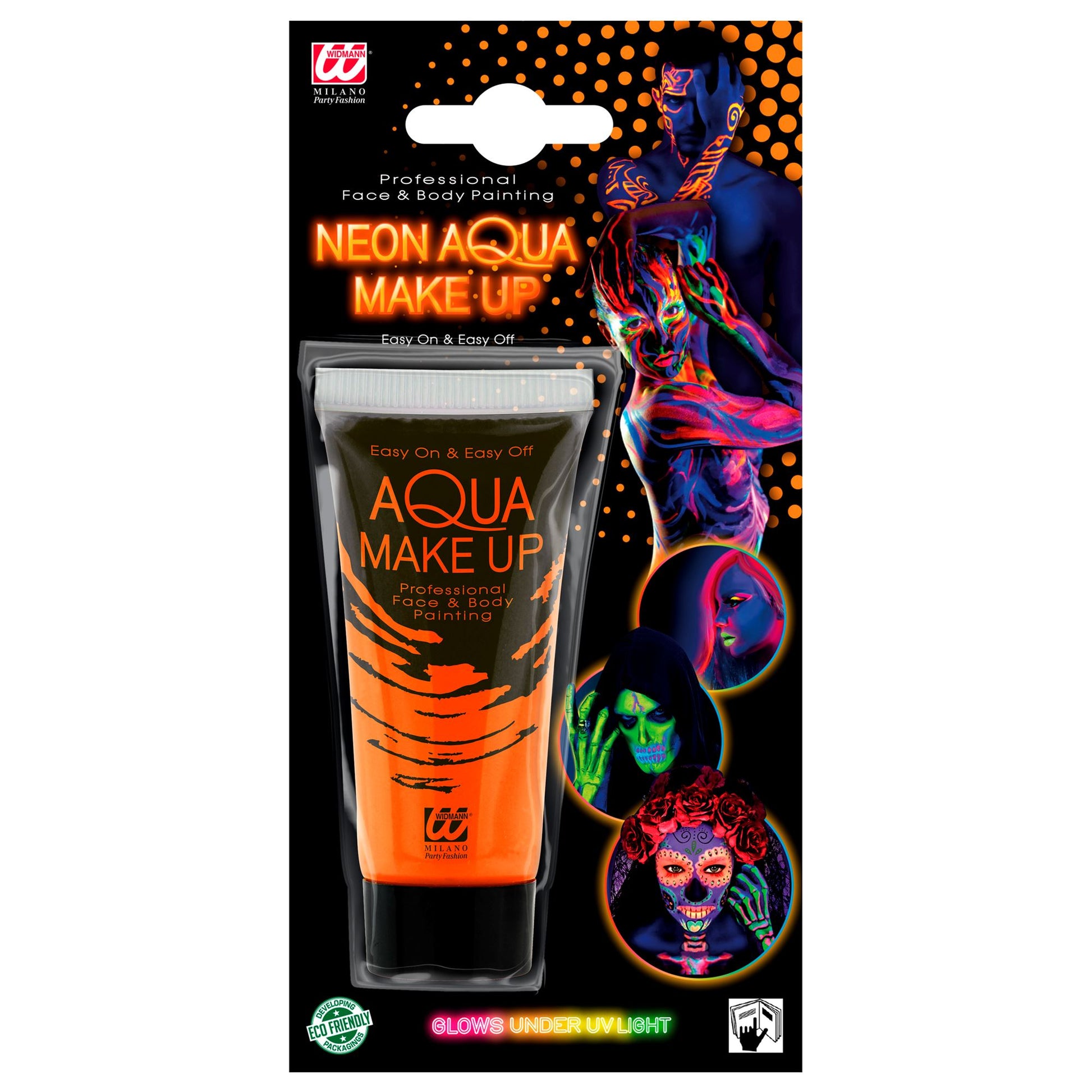 "NEON ORANGENES AQUA MAKE UP IN TUBE" 30 ml – Vorderansicht