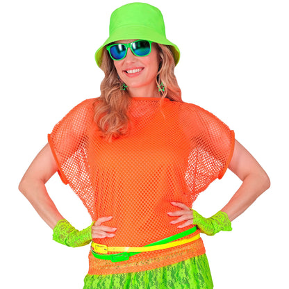 "NEON ORANGENES NETZSHIRT" – Ansicht 3