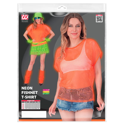 "NEON ORANGENES NETZSHIRT" – Ansicht 4