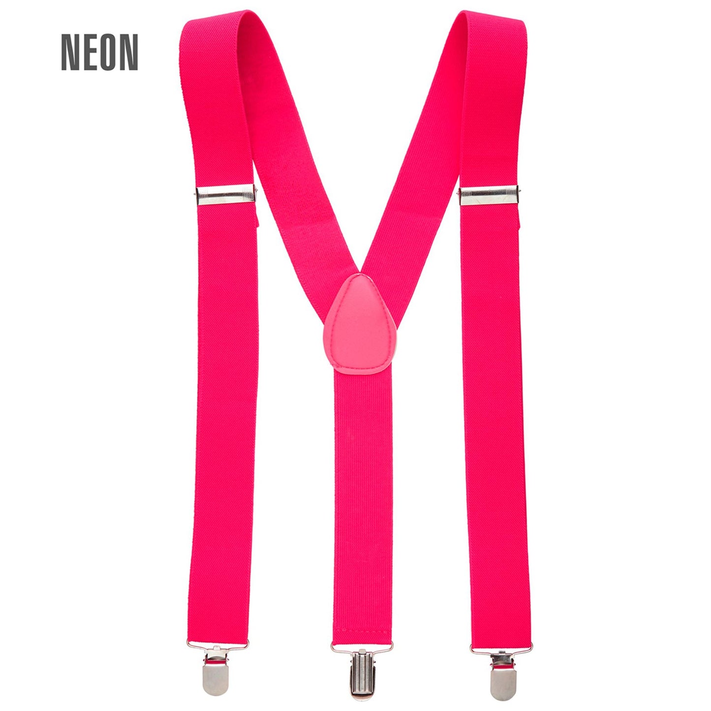 "NEON PINKE HOSENTRÄGER" – Vorderansicht