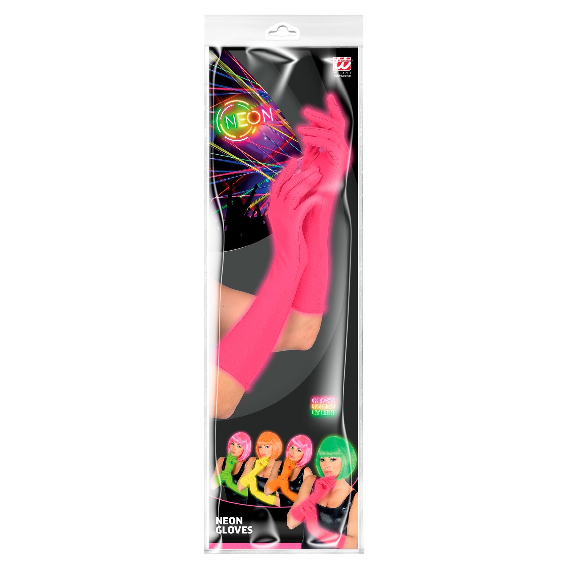 "NEON PINKE LANGE HANDSCHUHE" – Ansicht 3