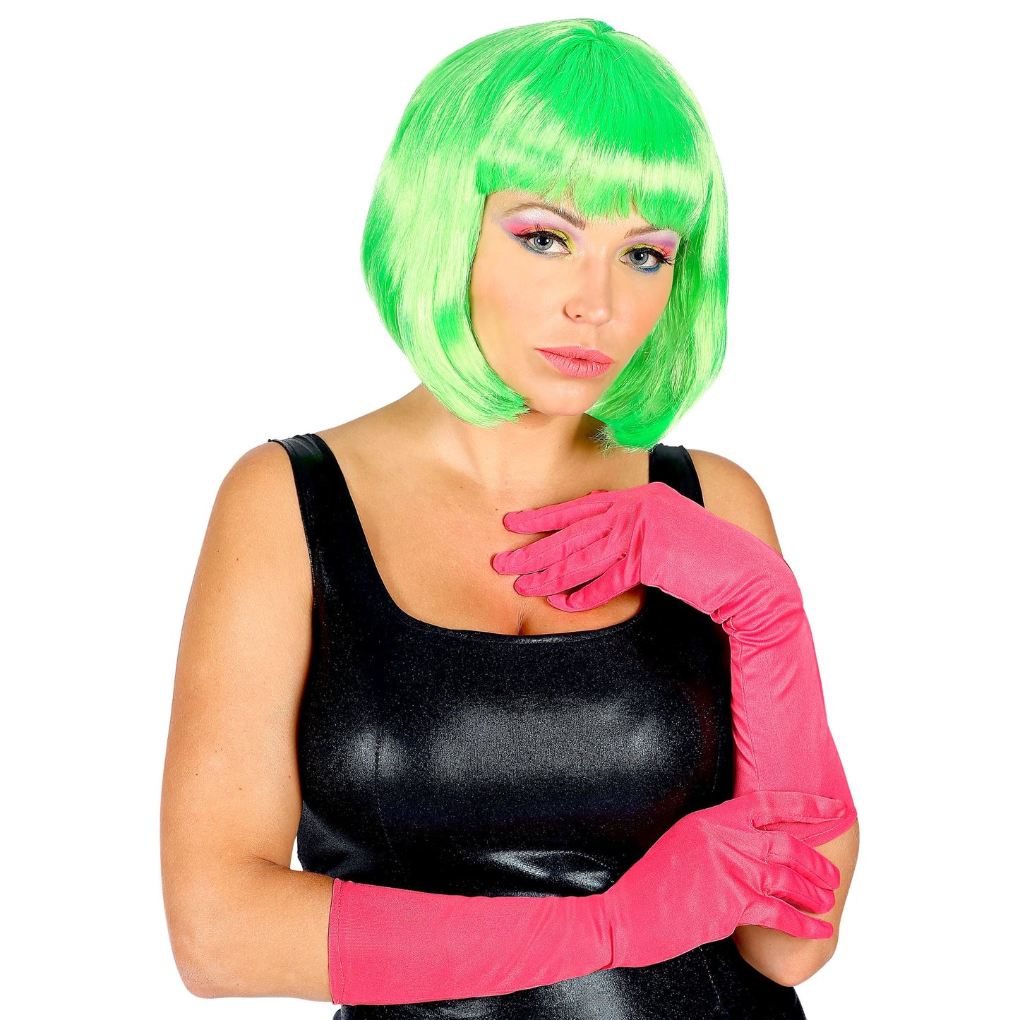 "NEON PINKE LANGE HANDSCHUHE" – Ansicht 4