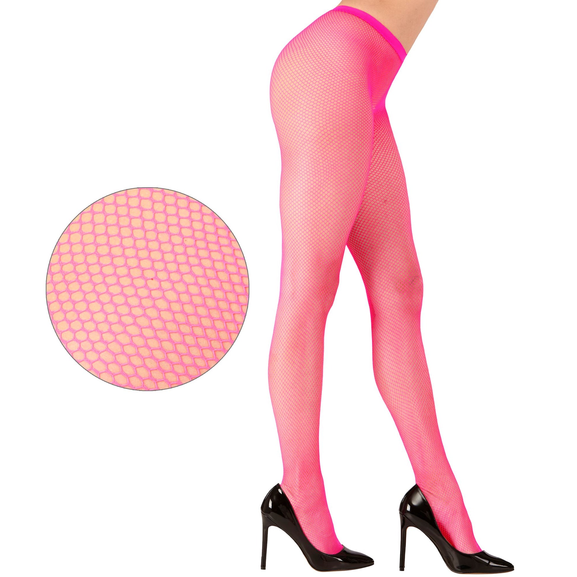 "NEON PINKE NETZSTRUMPFHOSE" – Vorderansicht