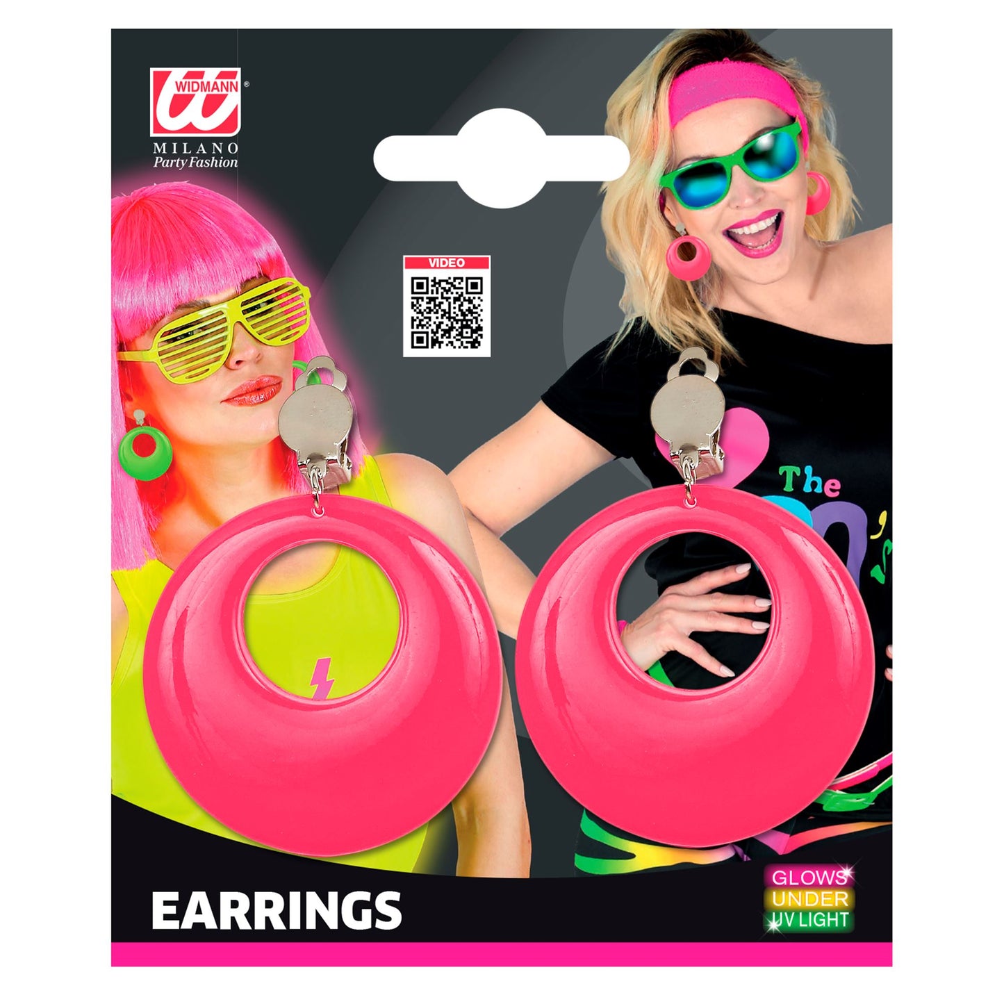 "NEON PINKE OHRRINGE" – Ansicht 3